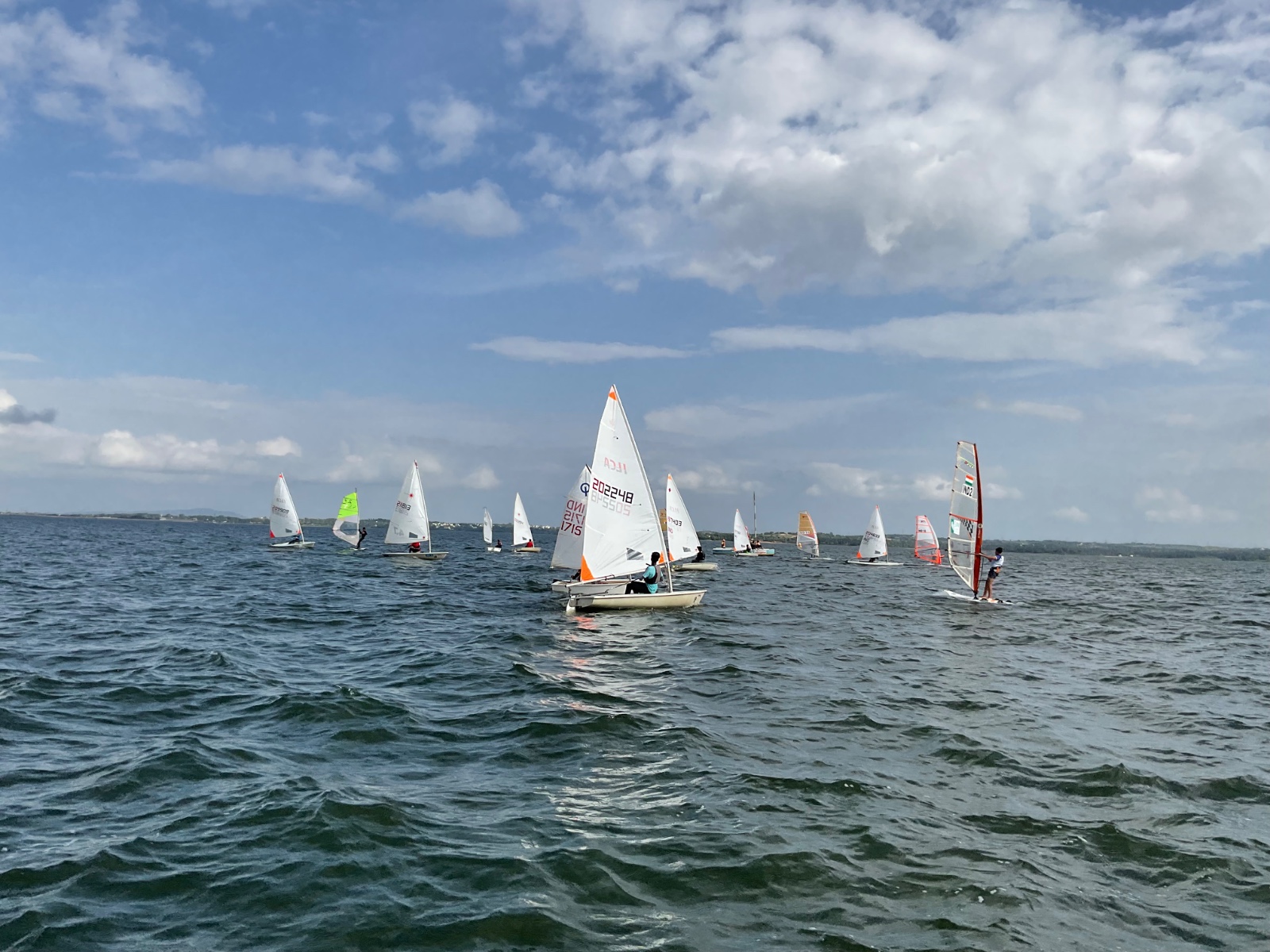 Sailors preparing for the race